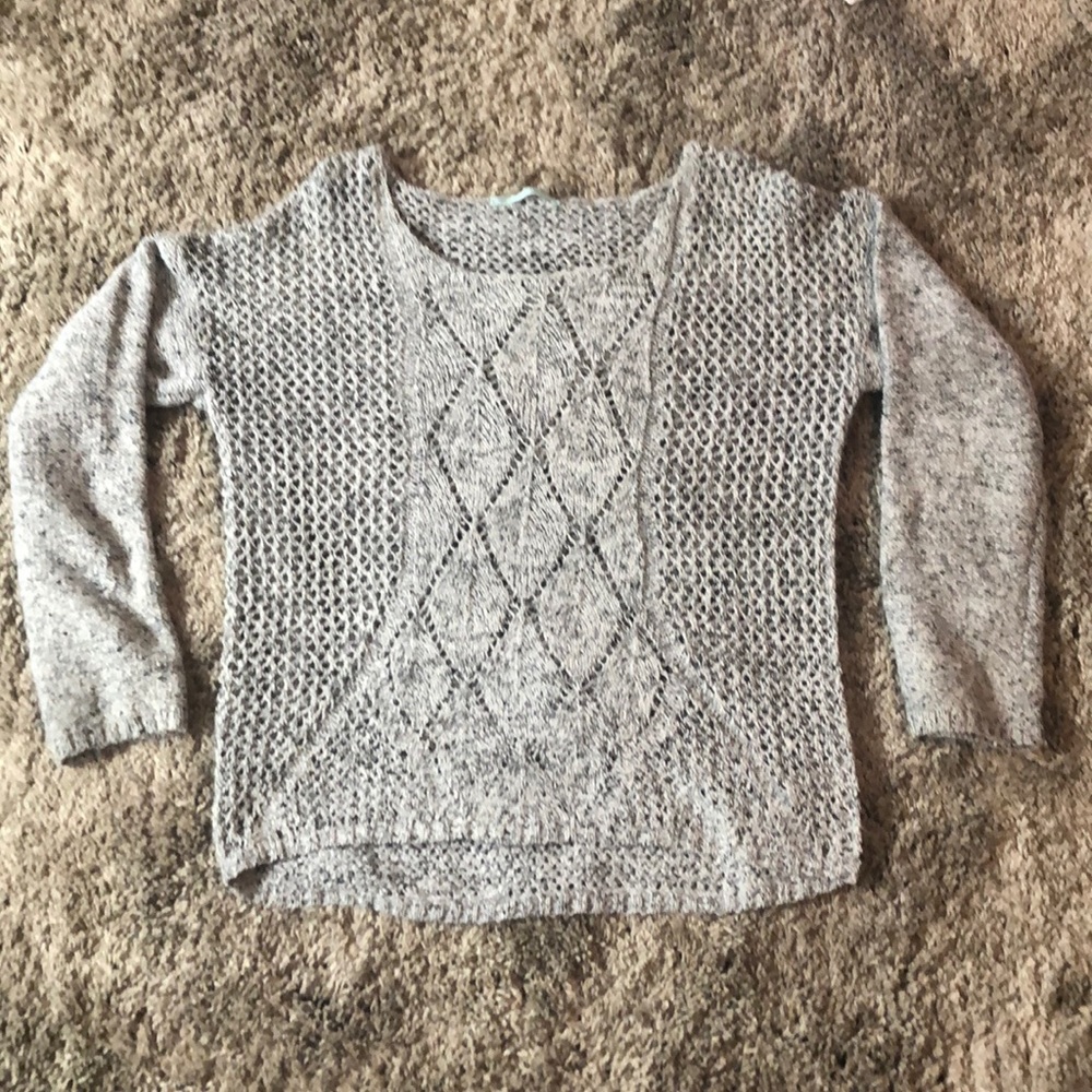Gray knit sweater